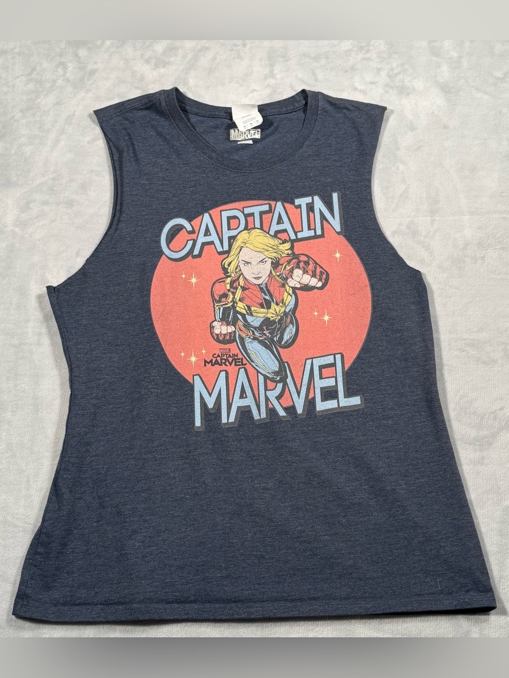 Captain Marvel Tank Top Womens Medium Sleeveless Marvel Comics Graphic